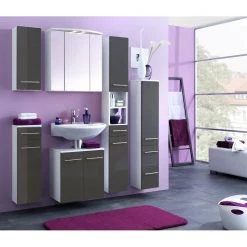 Giessbach Colonne de salle de bain Kopenhagen - Gris brillant - Largeur : 25 cm -Meubles de salle de bain Soldes 2022 1000273866 210708 13183100093 MOOD DETAILS P000000001000273866 mood