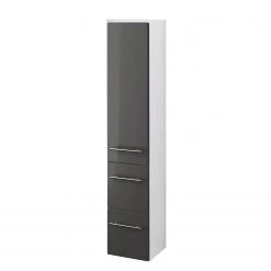 Giessbach Armoire de salle de bain Kopenhagen - Gris brillant - Largeur : 25 cm