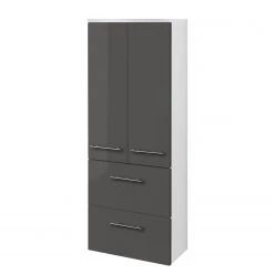 Giessbach Armoire de salle de bain Kopenhagen - Gris brillant - Largeur : 50 cm