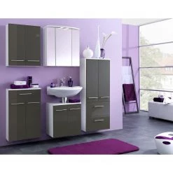 Giessbach Armoire de salle de bain Kopenhagen - Gris brillant - Largeur : 50 cm -Meubles de salle de bain Soldes 2022 1000273872 210708 13183300113 MOOD DETAILS P000000001000273872 mood