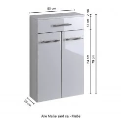 Giessbach Meuble bas Kopenhagen - Blanc brillant / Blanc - Violet brillant - Largeur : 50 cm -Meubles de salle de bain Soldes 2022 1000273874 210708 13183400139 SKETCH DETAILS P000000001000273874 sketch