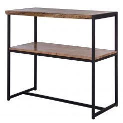 Ars manufacti Meuble avec vasque Kaawo - Acacia massif / Fer - Acacia / Noir - Largeur : 90 cm
