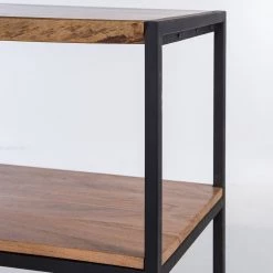 Ars manufacti Meuble avec vasque Kaawo - Acacia massif / Fer - Acacia / Noir - Largeur : 90 cm -Meubles de salle de bain Soldes 2022 1000276816 220713 040 DETAILS P000000001000276816