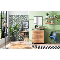 Ars manufacti Meuble avec vasque Kaawo - Acacia massif / Fer - Acacia / Noir - Largeur : 90 cm -Meubles de salle de bain Soldes 2022 1000276816 220812 022 MOOD DETAILS P000000001000276816 mood