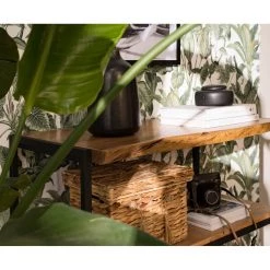 Ars manufacti Meuble avec vasque Kaawo - Acacia massif / Fer - Acacia / Noir - Largeur : 90 cm -Meubles de salle de bain Soldes 2022 1000276816 220812 030 DETAILS P000000001000276816