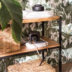 Ars manufacti Meuble avec vasque Kaawo - Acacia massif / Fer - Acacia / Noir - Largeur : 90 cm -Meubles de salle de bain Soldes 2022 1000276816 220812 031 DETAILS P000000001000276816