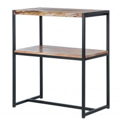 Ars manufacti Meuble avec vasque Kaawo - Acacia massif / Fer - Acacia / Noir - Largeur : 70 cm