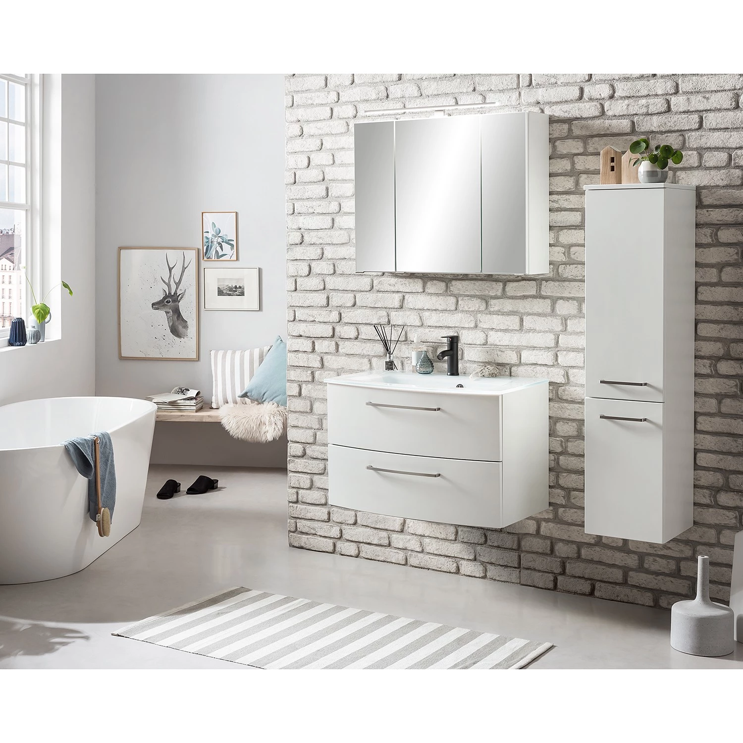 Giessbach Armoire de salle de bain Vallersta - Blanc mat 4 Giessbach Armoire de salle de bain Vallersta - Blanc mat – Image 2