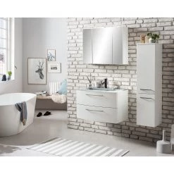 Giessbach Armoire de toilette Vallersta - Avec éclairage intégré - Blanc mat -Meubles de salle de bain Soldes 2022 1000278374 210721 13265100054 MOOD DETAILS P000000001000278374 mood