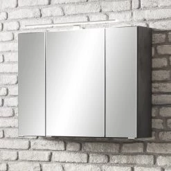Giessbach Armoire de toilette Vallersta - Avec éclairage intégré - Imitation béton foncé -Meubles de salle de bain Soldes 2022 1000278382 210721 13272500105 MOOD DETAILS P000000001000278382 mood
