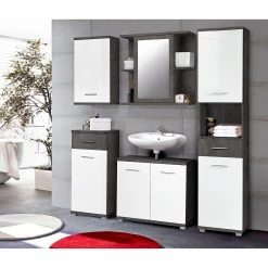 Loftscape Armoire de toilette Osino - Sans éclairage - Imitation béton foncé -Meubles de salle de bain Soldes 2022 1000279080 210716 13334700011 MOOD DETAILS P000000001000279080 mood