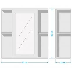 Loftscape Armoire de toilette Osino - Sans éclairage - Imitation béton foncé -Meubles de salle de bain Soldes 2022 1000279080 211209 164300000512 SKETCH DETAILS P000000001000279080 sketch