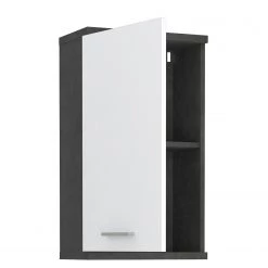 Loftscape Meuble haut Osino - Blanc brillant / Imitation béton foncé -Meubles de salle de bain Soldes 2022 1000279083 210716 13334800025 DETAILS P000000001000279083