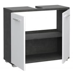 Loftscape Meuble sous lavabo Osino - Blanc brillant / Imitation béton foncé 10 Loftscape Meuble sous lavabo Osino - Blanc brillant / Imitation béton foncé -Meubles de salle de bain Soldes 2022 1000279084 210716 13334900030 DETAILS P000000001000279084