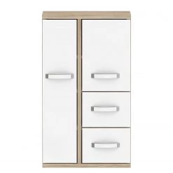 Loftscape Armoire de salle de bain Frejus - Blanc brillant / Imitation chêne Sonoma : -Meubles de salle de bain Soldes 2022 1000279097 210716 13335300086 DETAILS P000000001000279097