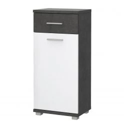 Loftscape Salle de bain Osino I (5 éléments) - Blanc brillant / Imitation béton foncé -Meubles de salle de bain Soldes 2022 1000279714 210716 13335500104 DETAILS P000000001000279714