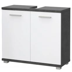 Loftscape Salle de bain Osino I (5 éléments) - Blanc brillant / Imitation béton foncé -Meubles de salle de bain Soldes 2022 1000279714 210716 13335500108 DETAILS P000000001000279714