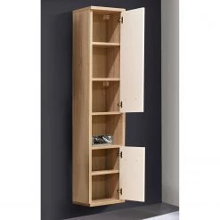 Loftscape Salle de bain Frejus (4 éléments) - Blanc brillant / Imitation chêne Sonoma : -Meubles de salle de bain Soldes 2022 1000279718 210716 13335700143 MOOD DETAILS P000000001000279718 mood