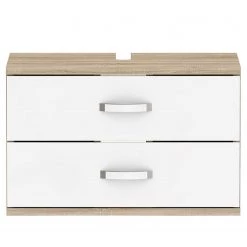 Loftscape Salle de bain Frejus (4 éléments) - Blanc brillant / Imitation chêne Sonoma : -Meubles de salle de bain Soldes 2022 1000279718 210716 13335700148 DETAILS P000000001000279718