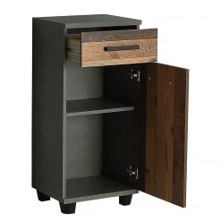 Red Living Salle de bain Warka (5 éléments) - Éclairage inclus - Effet vieux bois / Imitation béton foncé -Meubles de salle de bain Soldes 2022 1000279719 210716 13335800163 DETAILS P000000001000279719