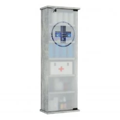 VCM Armoire à pharmacie Gusal - Imitation béton