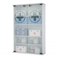 VCM Armoire à pharmacie Honula - Blanc