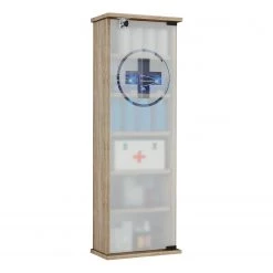 VCM Armoire à pharmacie Gusal - Imitation chêne de Sonoma