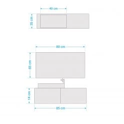 VCM Salle de bain Gudas II (2 éléments) - Imitation chêne de Sonoma -Meubles de salle de bain Soldes 2022 1000279885 210727 12385800021 SKETCH DETAILS P000000001000279885 sketch