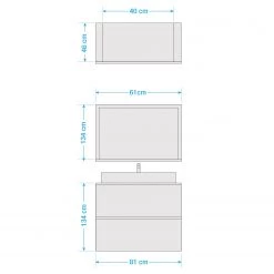 VCM Salle de bain Lendas I (2 éléments) - Blanc - Largeur : 81 cm -Meubles de salle de bain Soldes 2022 1000279890 210727 12385900026 SKETCH DETAILS P000000001000279890 sketch