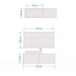 VCM Salle de bain Gudas II (2 éléments) - Blanc -Meubles de salle de bain Soldes 2022 1000279892 210727 12385900028 SKETCH DETAILS P000000001000279892 sketch