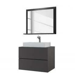 VCM Salle de bain Lendas I (2 éléments) - Anthracite - Largeur : 61 cm