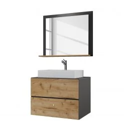 VCM Salle de bain Lendas I (2 éléments) - Imitation chêne clair - Largeur : 81 cm