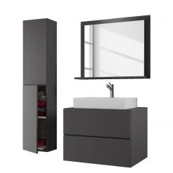 VCM Salle de bain Lendas II (3 éléments) - Anthracite - Largeur : 94 cm