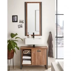 Ars manufacti Salle de bain Marton IV (2 éléments) - Imitation chêne Stirling / Anthracite