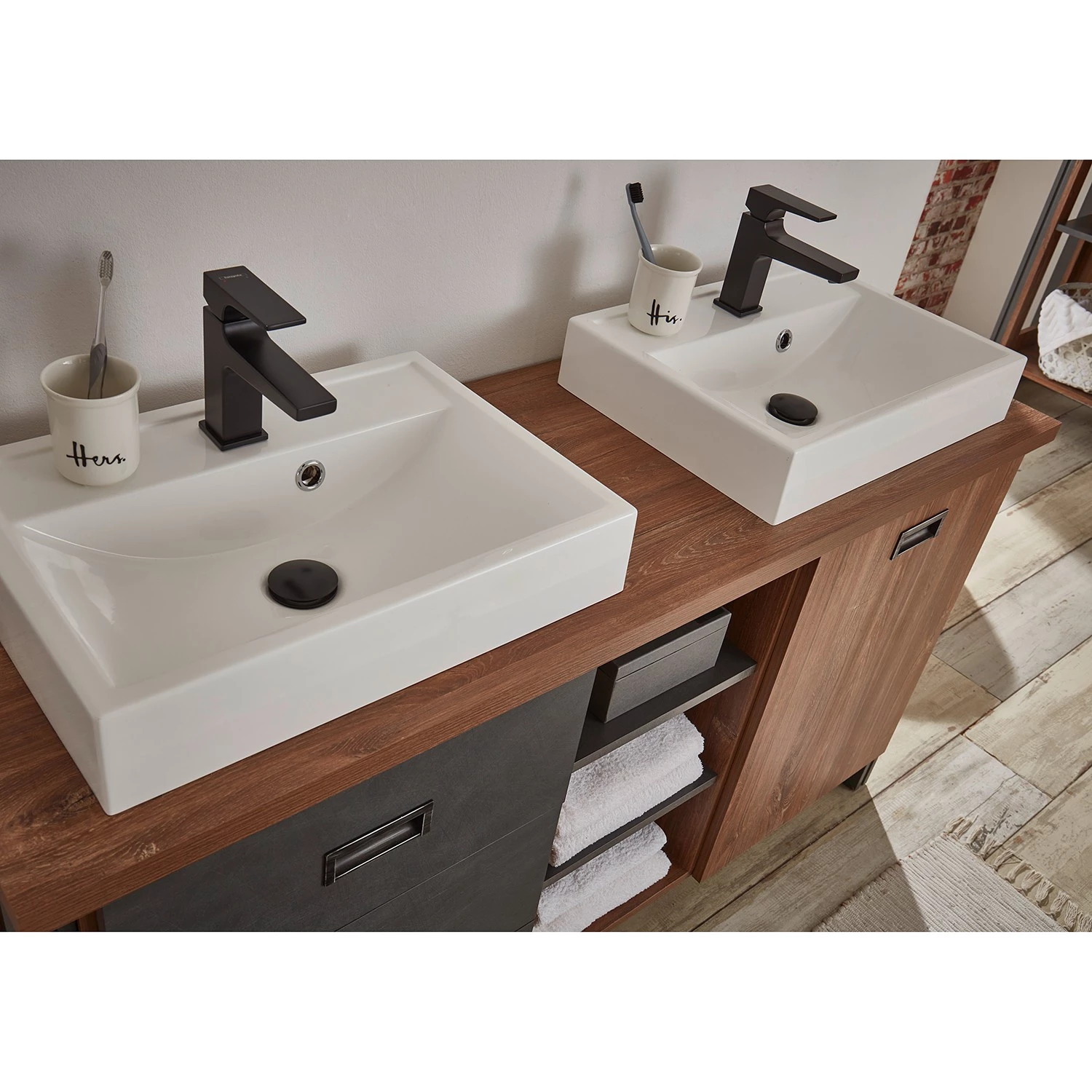 Ars manufacti Salle de bain Marton XIV (3 éléments) - Imitation chêne Stirling / Anthracite 5 Ars manufacti Salle de bain Marton XIV (3 éléments) - Imitation chêne Stirling / Anthracite – Image 3