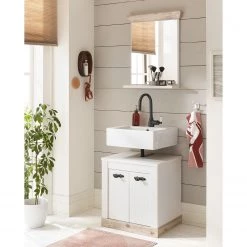 Ridgevalley Meuble sous lavabo Lewk - Imitation pin blanc / Imitation pin -Meubles de salle de bain Soldes 2022 1000281701 210728 08081900012 MOOD DETAILS P000000001000281701 mood