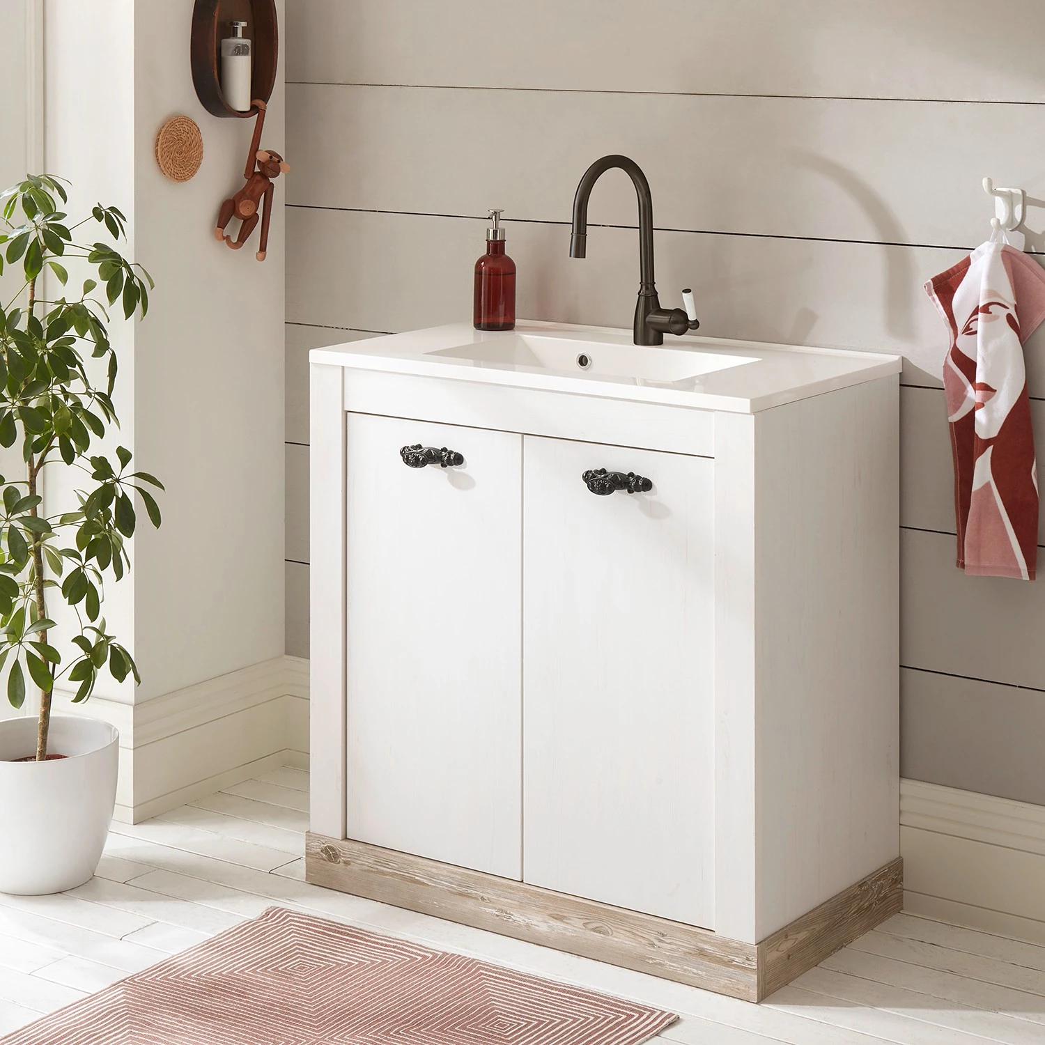 Ridgevalley Meuble avec vasque Lewk I - Imitation pin blanc / Imitation pin 4 Ridgevalley Meuble avec vasque Lewk I - Imitation pin blanc / Imitation pin – Image 2