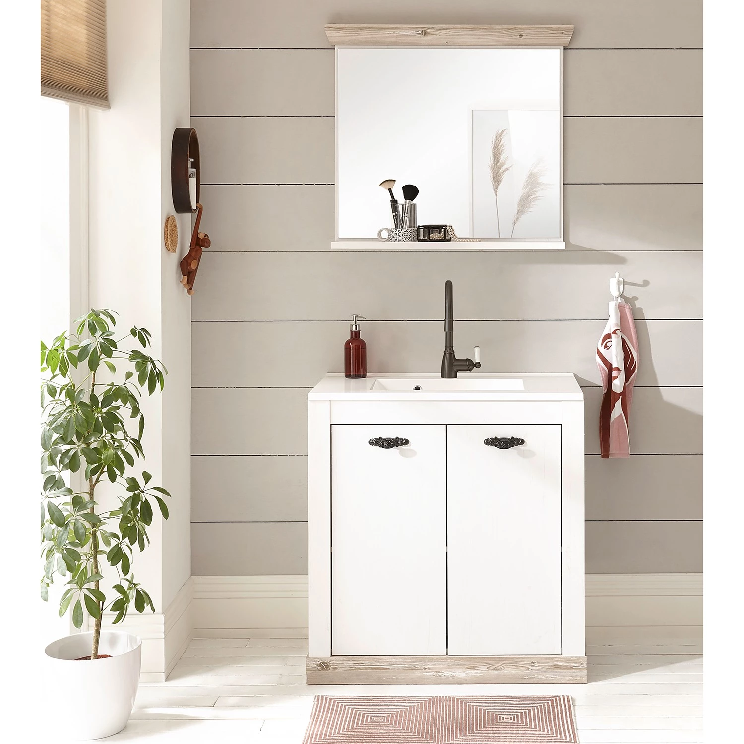 Ridgevalley Meuble avec vasque Lewk I - Imitation pin blanc / Imitation pin 5 Ridgevalley Meuble avec vasque Lewk I - Imitation pin blanc / Imitation pin – Image 3