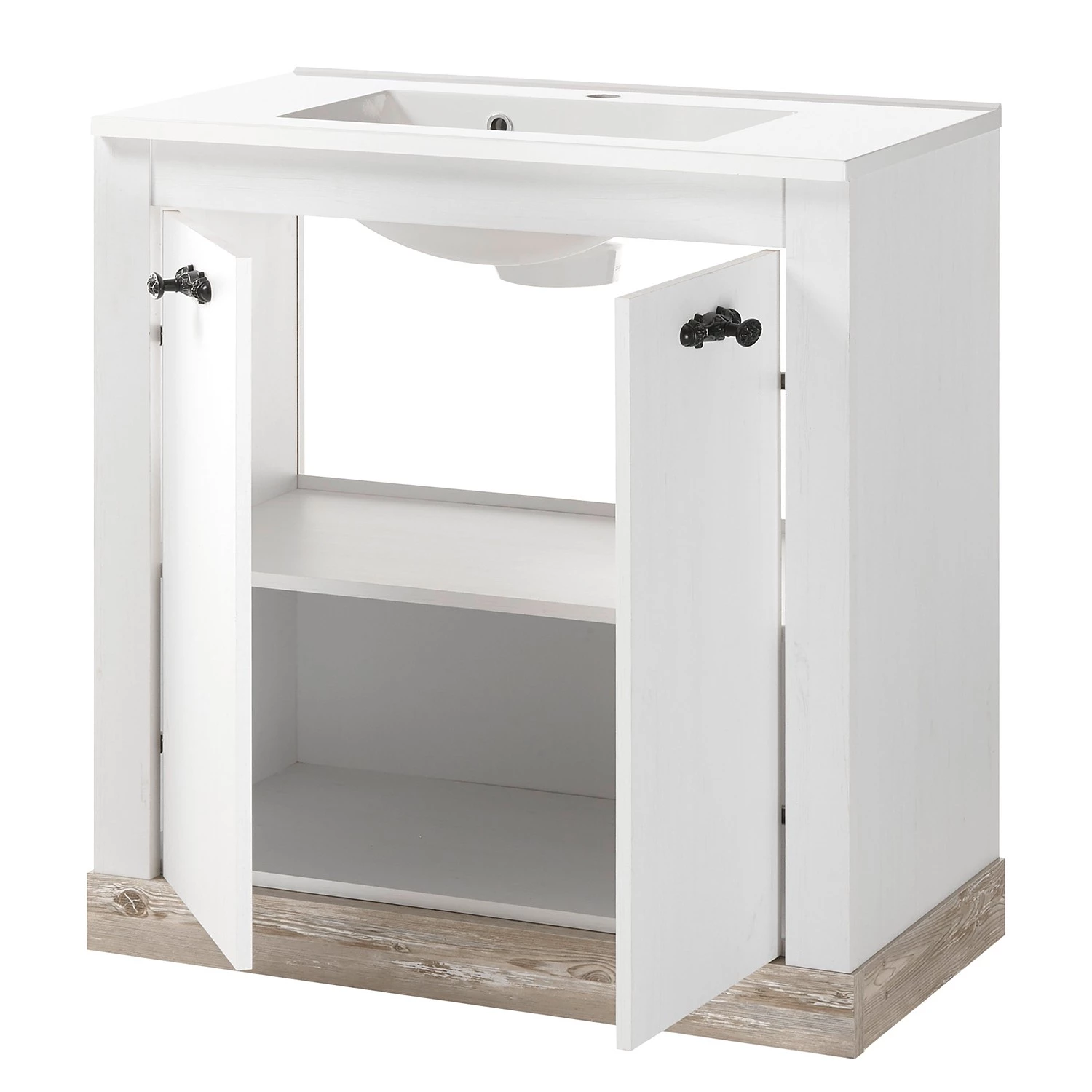 Ridgevalley Salle de bain Lewk VII (2 éléments) - Imitation pin blanc / Imitation pin 10 Ridgevalley Salle de bain Lewk VII (2 éléments) - Imitation pin blanc / Imitation pin – Image 8