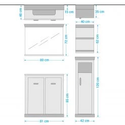 Ridgevalley Salle de bain Lewk X (4 éléments) - Imitation pin blanc / Imitation pin -Meubles de salle de bain Soldes 2022 1000281716 210728 08082900169 SKETCH DETAILS P000000001000281716 sketch