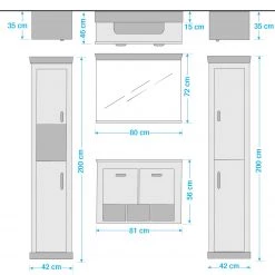 Ridgevalley Salle de bain Lewk XIX (4 éléments) - Imitation pin blanc / Imitation pin -Meubles de salle de bain Soldes 2022 1000281720 210728 08083300230 SKETCH DETAILS P000000001000281720 sketch