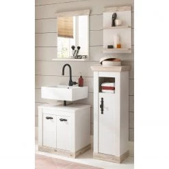 Ridgevalley Salle de bain Lewk IV (4 éléments) - Imitation pin blanc / Imitation pin