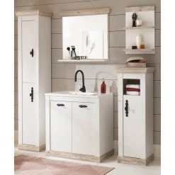 Ridgevalley Salle de bain Lewk XI (5 éléments) - Imitation pin blanc / Imitation pin