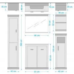 Ridgevalley Salle de bain Lewk XI (5 éléments) - Imitation pin blanc / Imitation pin -Meubles de salle de bain Soldes 2022 1000281724 210728 08083600284 SKETCH DETAILS P000000001000281724 sketch