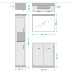 Ridgevalley Salle de bain Lewk VIII (3 éléments) - Imitation pin blanc / Imitation pin -Meubles de salle de bain Soldes 2022 1000281725 210728 08083600300 SKETCH DETAILS P000000001000281725 sketch