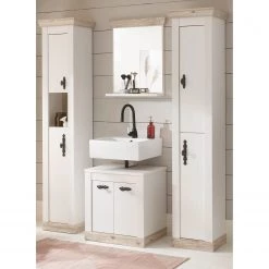 Ridgevalley Salle de bain Lewk VI (4 éléments) - Imitation pin blanc / Imitation pin