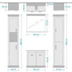 Ridgevalley Salle de bain Lewk VI (4 éléments) - Imitation pin blanc / Imitation pin -Meubles de salle de bain Soldes 2022 1000281726 210728 08083700317 SKETCH DETAILS P000000001000281726 sketch