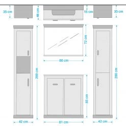 Ridgevalley Salle de bain Lewk XII (4 éléments) - Imitation pin blanc / Imitation pin 36 Ridgevalley Salle de bain Lewk XII (4 éléments) - Imitation pin blanc / Imitation pin -Meubles de salle de bain Soldes 2022 1000281727 210728 08083800336 SKETCH DETAILS P000000001000281727 sketch