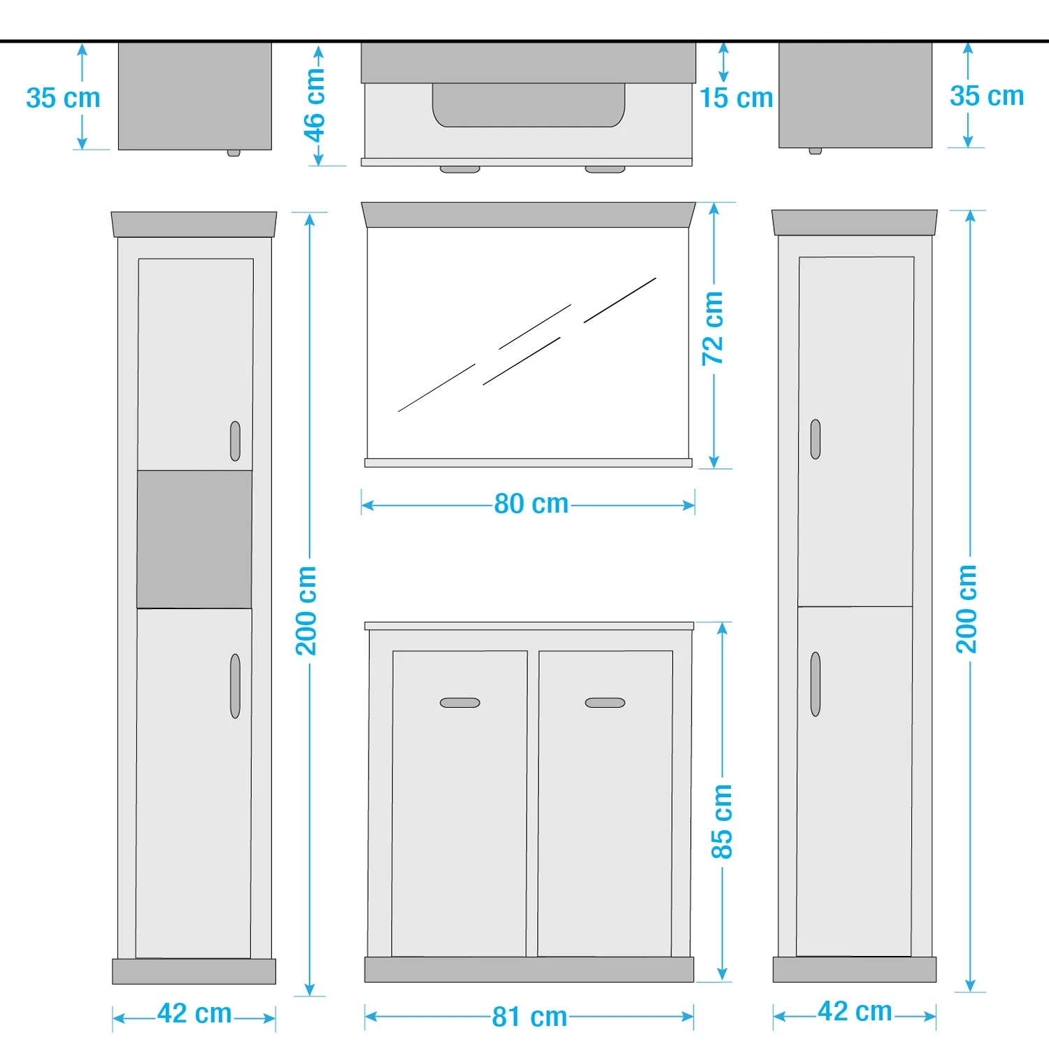 Ridgevalley Salle de bain Lewk XII (4 éléments) - Imitation pin blanc / Imitation pin 19 Ridgevalley Salle de bain Lewk XII (4 éléments) - Imitation pin blanc / Imitation pin – Image 17