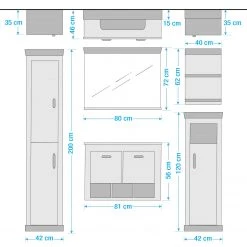 Ridgevalley Salle de bain Lewk XVIII (5 éléments) - Imitation pin blanc / Imitation pin -Meubles de salle de bain Soldes 2022 1000281728 210728 08083900355 SKETCH DETAILS P000000001000281728 sketch